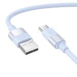 Borofone BX106 3A USB-A to USB-C / Type-C Fast Charge Data Cable, Length:1m(Blue)