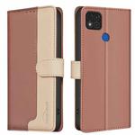 For Xiaomi Redmi 9C / 10A / Poco C31 Color Matching RFID Anti-theft Leather Phone Case(Brown)
