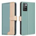 For Xiaomi Redmi 10 2022 / Note 11 4G Color Matching RFID Anti-theft Leather Phone Case(Green)