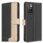 For Xiaomi Redmi 10 2022 / Note 11 4G Color Matching RFID Anti-theft Leather Phone Case(Black)