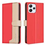 For Xiaomi Redmi 12 4G Color Matching RFID Anti-theft Leather Phone Case(Red)