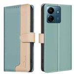 For Xiaomi Redmi 13C Color Matching RFID Anti-theft Leather Phone Case(Green)