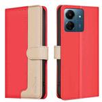 For Xiaomi Redmi 13C Color Matching RFID Anti-theft Leather Phone Case(Red)