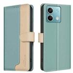 For Xiaomi Redmi Note 13 4G Global Color Matching RFID Anti-theft Leather Phone Case(Green)