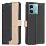 For Xiaomi Redmi Note 13 4G Global Color Matching RFID Anti-theft Leather Phone Case(Black)