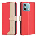 For Xiaomi Redmi Note 13 4G Global Color Matching RFID Anti-theft Leather Phone Case(Red)