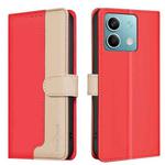 For Xiaomi Redmi Note 13 5G Color Matching RFID Anti-theft Leather Phone Case(Red)