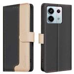 For Xiaomi Redmi Note 13 Pro 4G Global Color Matching RFID Anti-theft Leather Phone Case(Black)