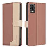 For Xiaomi Redmi Note 9 Pro Max / 9 Pro / 9S Color Matching RFID Anti-theft Leather Phone Case(Brown)