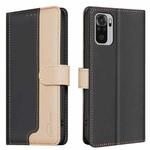 For Xiaomi Redmi Note 10 4G / 10S Color Matching RFID Anti-theft Leather Phone Case(Black)