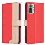 For Xiaomi Redmi Note 10 Pro / 10 Pro Max Color Matching RFID Anti-theft Leather Phone Case(Red)