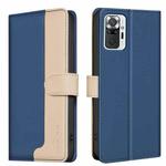 For Xiaomi Redmi Note 10 Pro / 10 Pro Max Color Matching RFID Anti-theft Leather Phone Case(Blue)