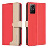 For Xiaomi Redmi Note 11 / 11S Color Matching RFID Anti-theft Leather Phone Case(Red)