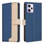 For Xiaomi Redmi Note 12 Pro Global Color Matching RFID Anti-theft Leather Phone Case(Blue)