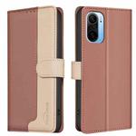 For Xiaomi Redmi K40 / K40 Pro Color Matching RFID Anti-theft Leather Phone Case(Brown)