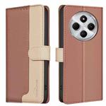 For Redmi 14C 4G Color Matching RFID Anti-theft Leather Phone Case(Brown)