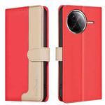 For Redmi K80 / K80 Pro Color Matching RFID Anti-theft Leather Phone Case(Red)