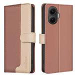 For Redmi Turbo 4 Pro Color Matching RFID Anti-theft Leather Phone Case(Brown)