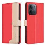 For Redmi 15C 4G 173.1mm / 15C 5G 173.1mm Color Matching RFID Anti-theft Leather Phone Case(Red)