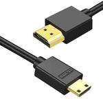 HDMI to Mini HDMI 4K UHD 18Gbps Video Connection Cable, Length:0.5m(Black)