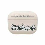For AirPods Pro 2 Panda Pattern Earbuds Box Frosted TPU Case(Panda Family)