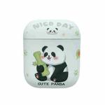 For AirPods 2 / 1 Panda Pattern Earbuds Box Frosted TPU Case(Cute Panda)