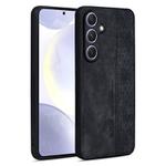 For Samsung Galaxy S25+ 5G AZNS 3D Embossed Skin Feel Phone Case(Black)