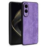 For Samsung Galaxy S25 Edge 5G AZNS 3D Embossed Skin Feel Phone Case(Purple)