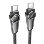 Borofone BU49 Shine 1.2m 60W Intelligent Power-off USB-C / Type-C to USB-C / Type-C Charging Data Cable(Black)