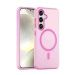 For Samsung Galaxy S24 5G MagSafe Frosted Translucent TPU + PC Full Coverage Phone Case(Pink)