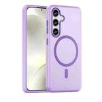 For Samsung Galaxy S24+ 5G MagSafe Frosted Translucent TPU + PC Full Coverage Phone Case(Dark Purple)