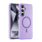 For Samsung Galaxy S24 FE 5G MagSafe Frosted Translucent TPU + PC Full Coverage Phone Case(Dark Purple)