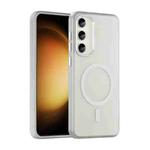 For Samsung Galaxy S23+ 5G MagSafe Frosted Translucent TPU + PC Full Coverage Phone Case(White)