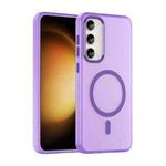 For Samsung Galaxy S23+ 5G MagSafe Frosted Translucent TPU + PC Full Coverage Phone Case(Dark Purple)