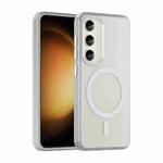 For Samsung Galaxy S23 5G MagSafe Frosted Translucent TPU + PC Full Coverage Phone Case(White)