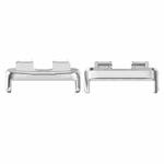 For Huawei Band 9 / 9 NFC 1 Pair Stainless Steel Metal Watch Band Connector(Silver)