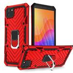 For Huawei Y5p Cool Armor PC + TPU Shockproof Case with 360 Degree Rotation Ring Holder(Red)