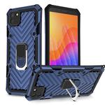 For Huawei Y5p Cool Armor PC + TPU Shockproof Case with 360 Degree Rotation Ring Holder(Blue)