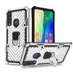 For Huawei Y6p Cool Armor PC + TPU Shockproof Case with 360 Degree Rotation Ring Holder(Silver)