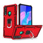 For Huawei Y7p Cool Armor PC + TPU Shockproof Case with 360 Degree Rotation Ring Holder(Red)