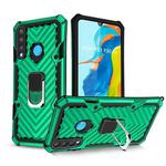 For Huawei P30 lite Cool Armor PC + TPU Shockproof Case with 360 Degree Rotation Ring Holder(Dark Green)