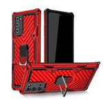 For Samsung Galaxy Note20 Ultra Cool Armor PC + TPU Shockproof Case with 360 Degree Rotation Ring Holder(Red)