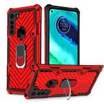 For Motorola Moto G8 Cool Armor PC + TPU Shockproof Case with 360 Degree Rotation Ring Holder(Red)