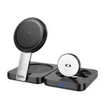 hoco CQ11 Ingenious 3 in 1 Folding Magnetic Wireless Charging(Black)