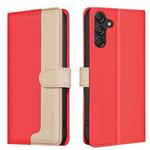 For Samsung Galaxy S23 FE 5G Color Matching RFID Anti-theft Leather Phone Case(Red)