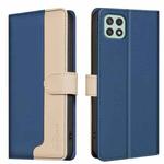 For Samsung Galaxy A25 5G Color Matching RFID Anti-theft Leather Phone Case(Blue)