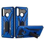 Shockproof TPU + PC Protective Case with Holder For Huawei Y6p (Blue)