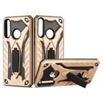 Shockproof TPU + PC Protective Case with Holder For Huawei Y6p (Gold)