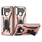 Shockproof TPU + PC Protective Case with Holder For Huawei Y6p (Rose Gold)