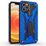 For iPhone 12 mini Shockproof TPU + PC Protective Case with Holder(Blue)